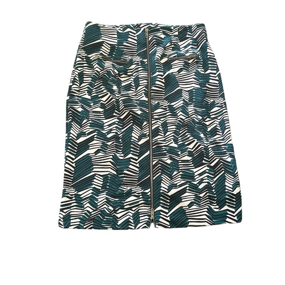 Worthington || Tropical Zipper Pull Pencil Skirt - Picture 1 of 8